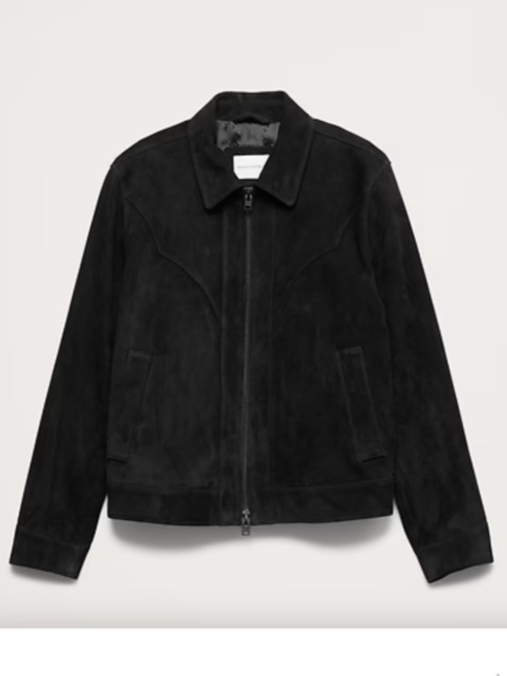 Vintage Knightsbridge Black Suede Leather Moto Bomber Jacket Biker Motorcycle